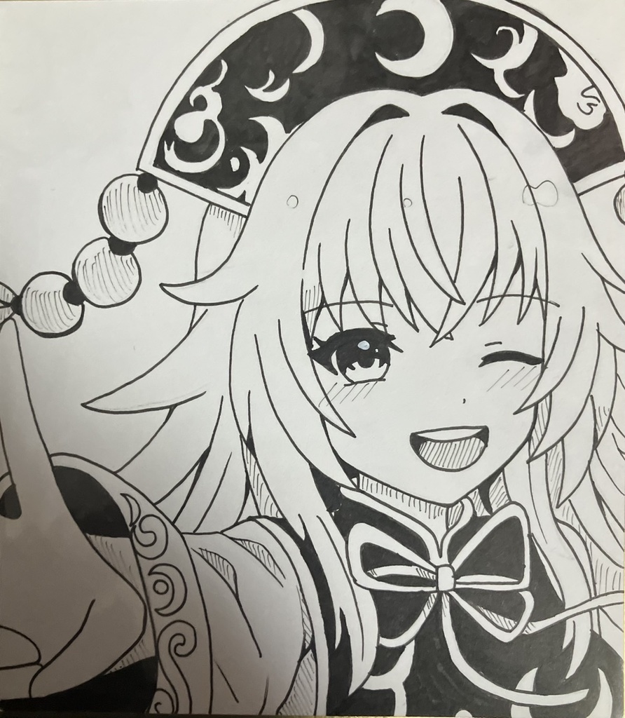 ☆東方project 手書き色紙  純狐 ☆
