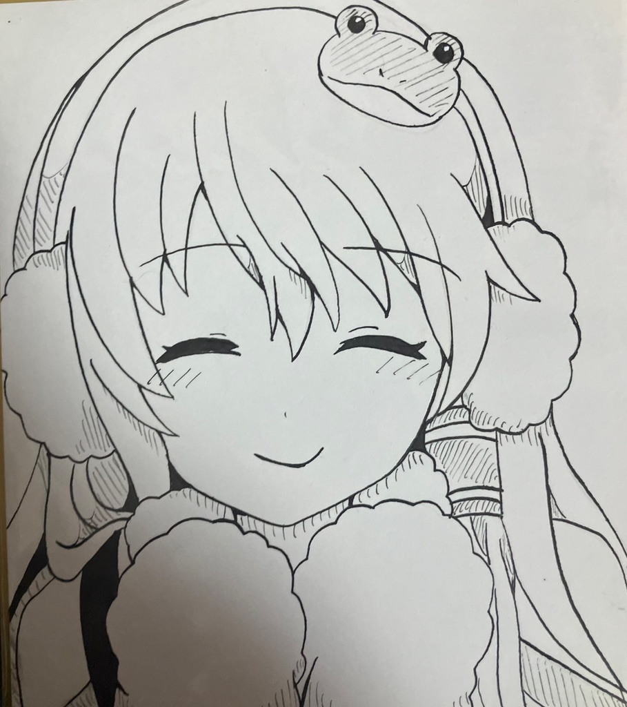 ☆東方project 手書き色紙  東風谷早苗 ☆