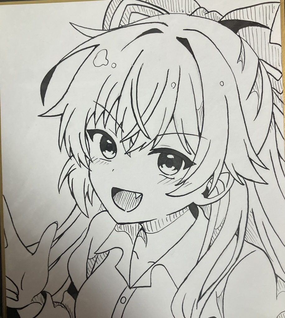 ☆東方project 手書き色紙 藤原妹紅 ☆