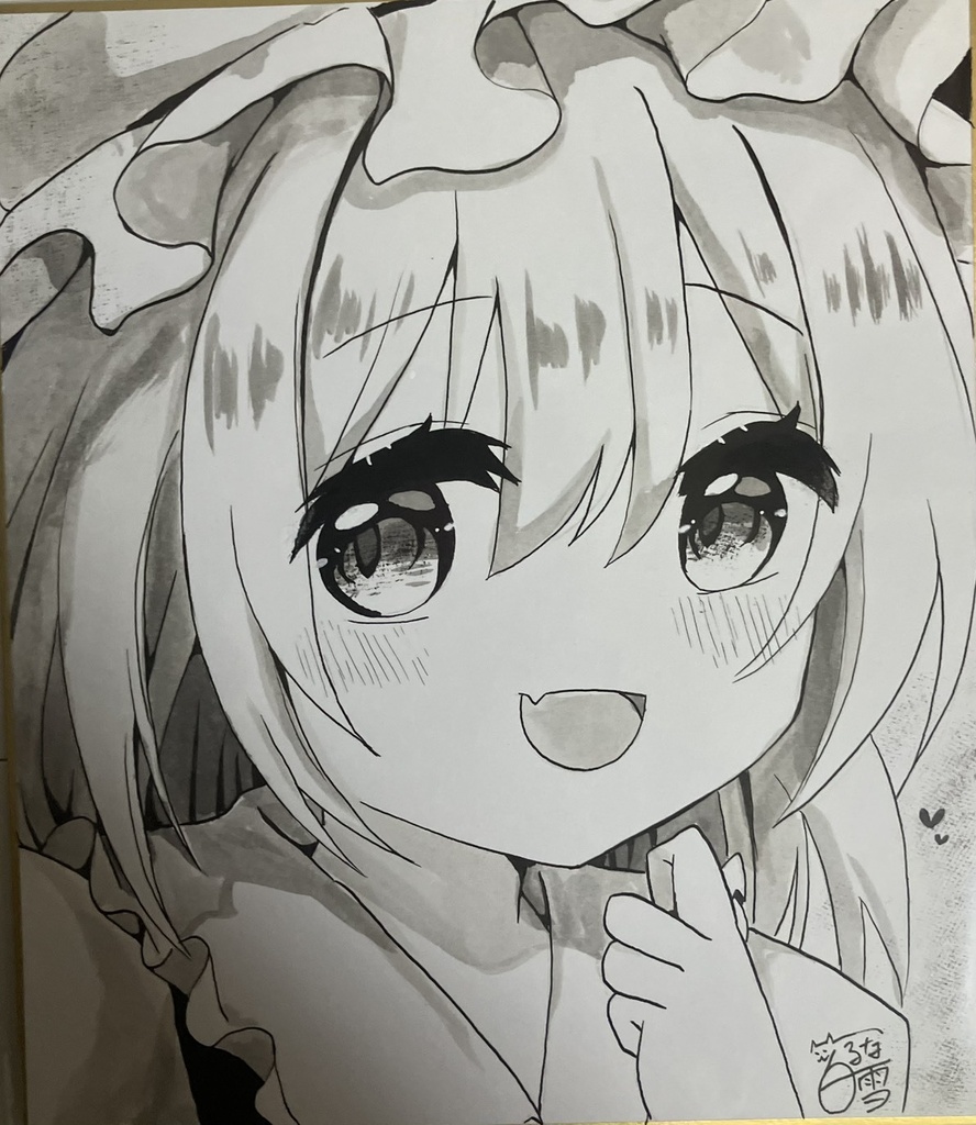 東方project  手書き中色紙 フランドール・スカーレット