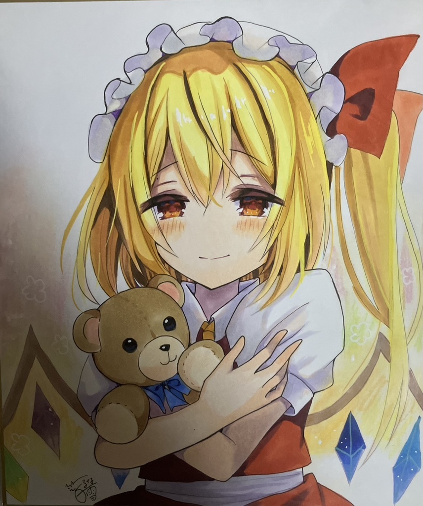 東方project  手書き中色紙 フランドール・スカーレット