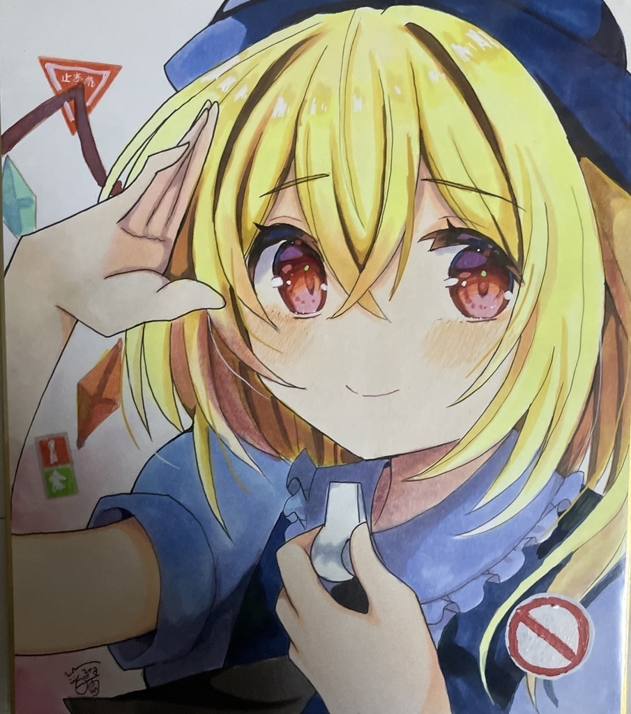 東方project  手書き中色紙 フランドール・スカーレット