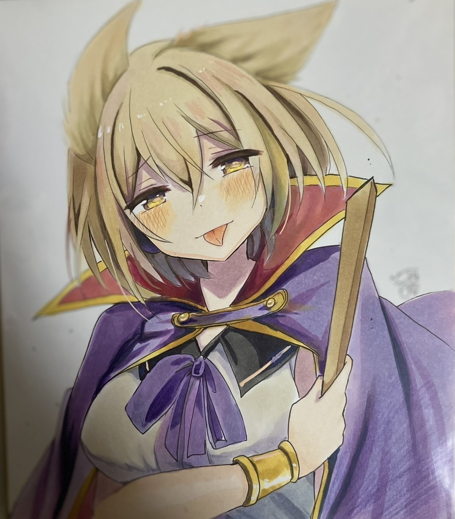 東方project  手書き中色紙  豊聡耳 神子