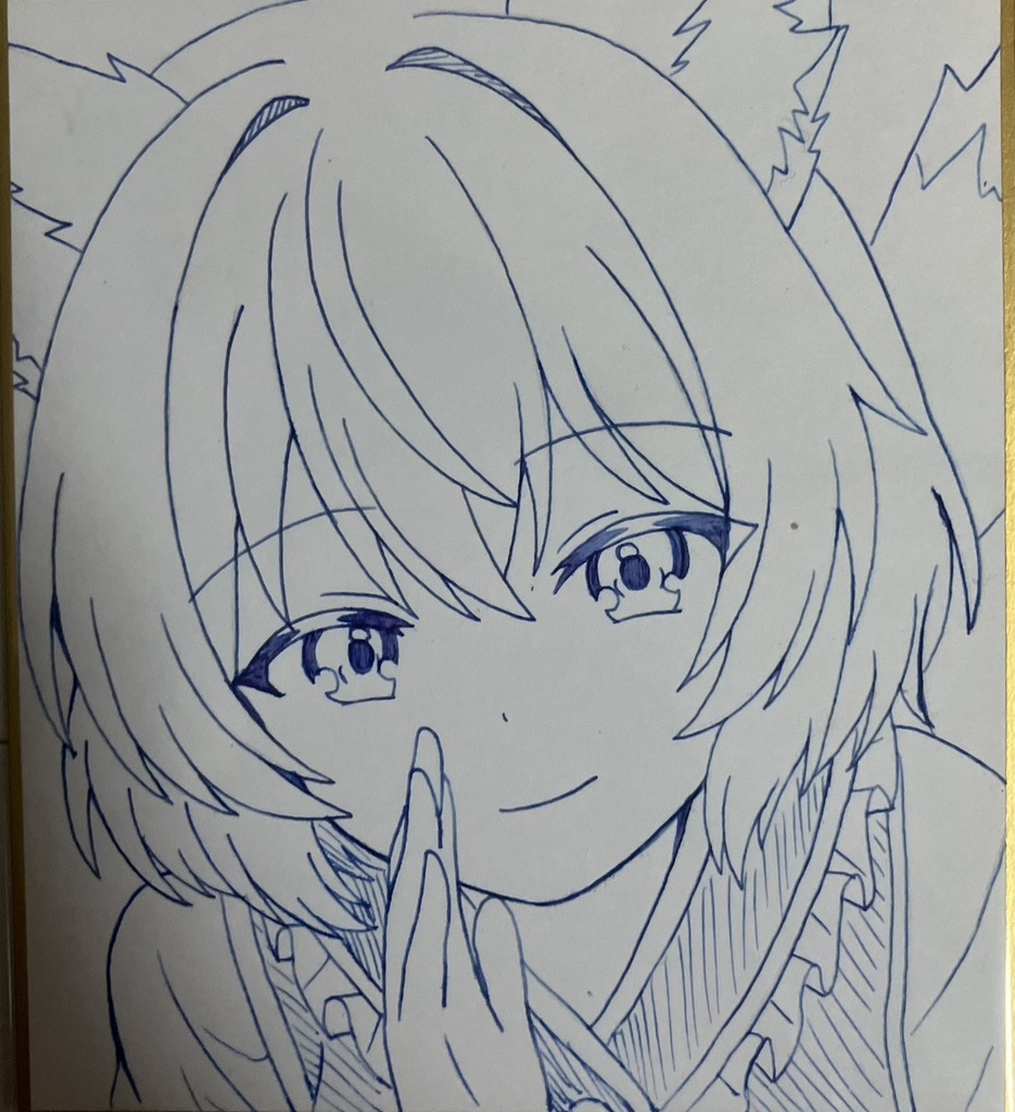 東方project  手書き小色紙 八雲藍
