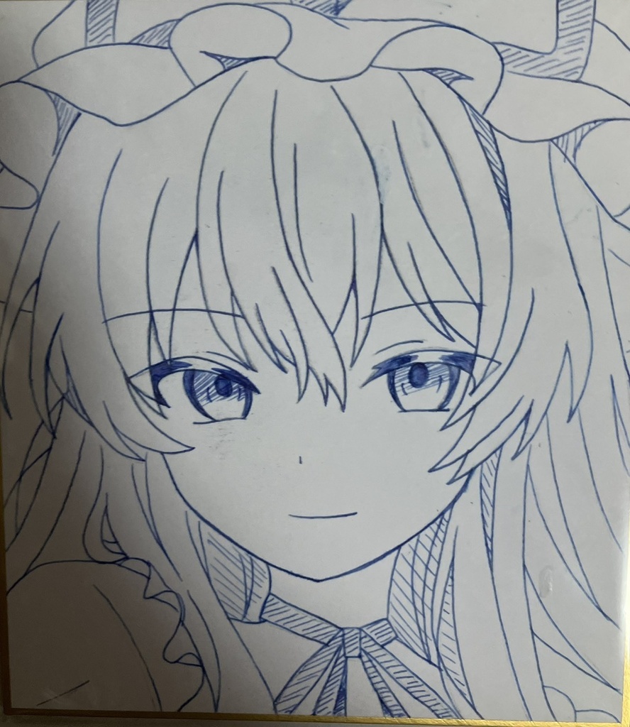 東方project  手書き小色紙 八雲紫