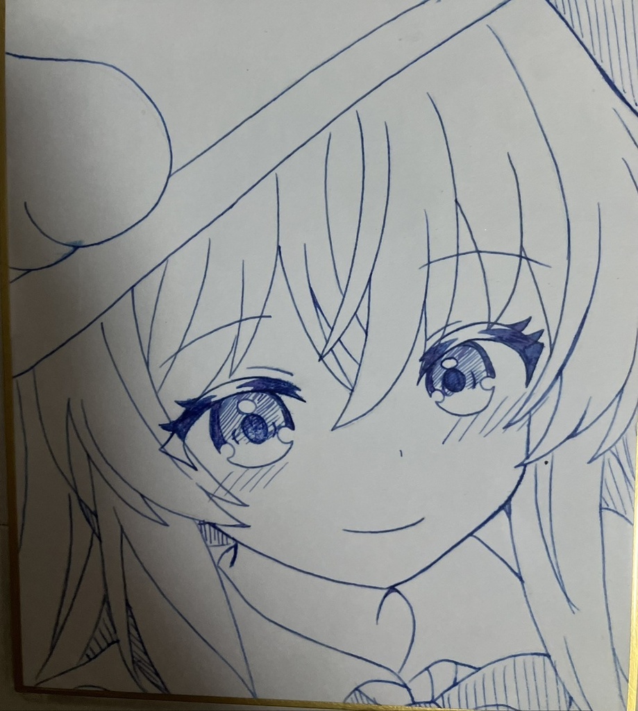 東方project  手書き小色紙 比那名居天子