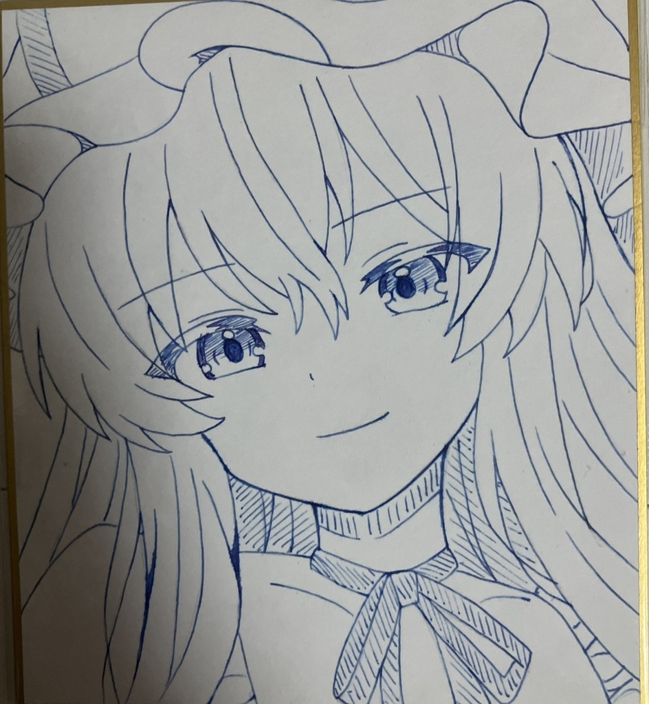 東方project  手書き小色紙 八雲紫