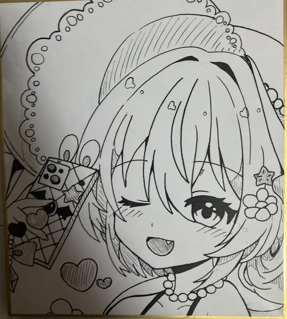 東方project  手書き小色紙 フランドール・スカーレット