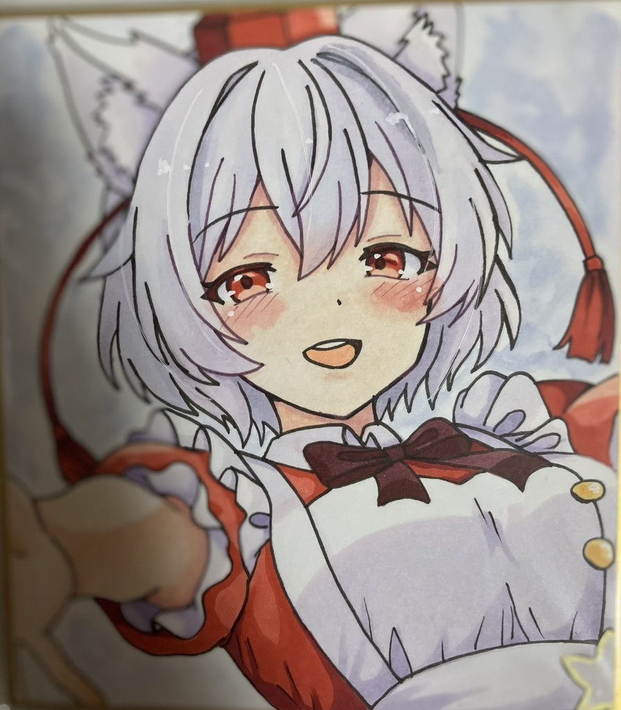 東方project  手書き小色紙 犬走椛