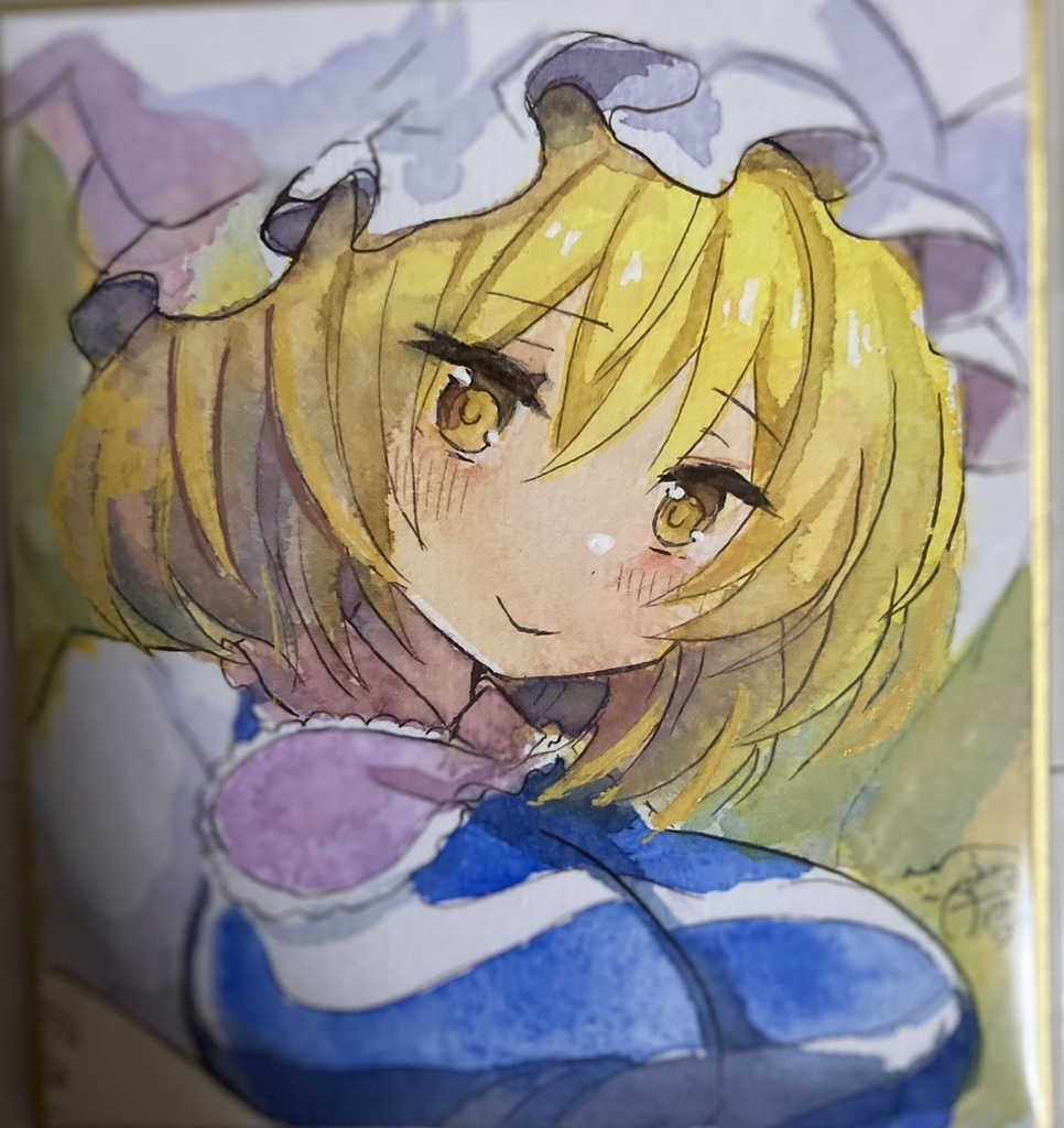 東方project  手書き小色紙 八雲藍