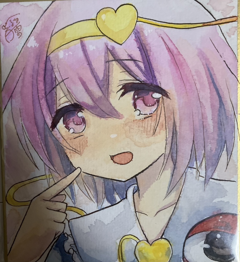 東方project  手書き小色紙 古明地さとり