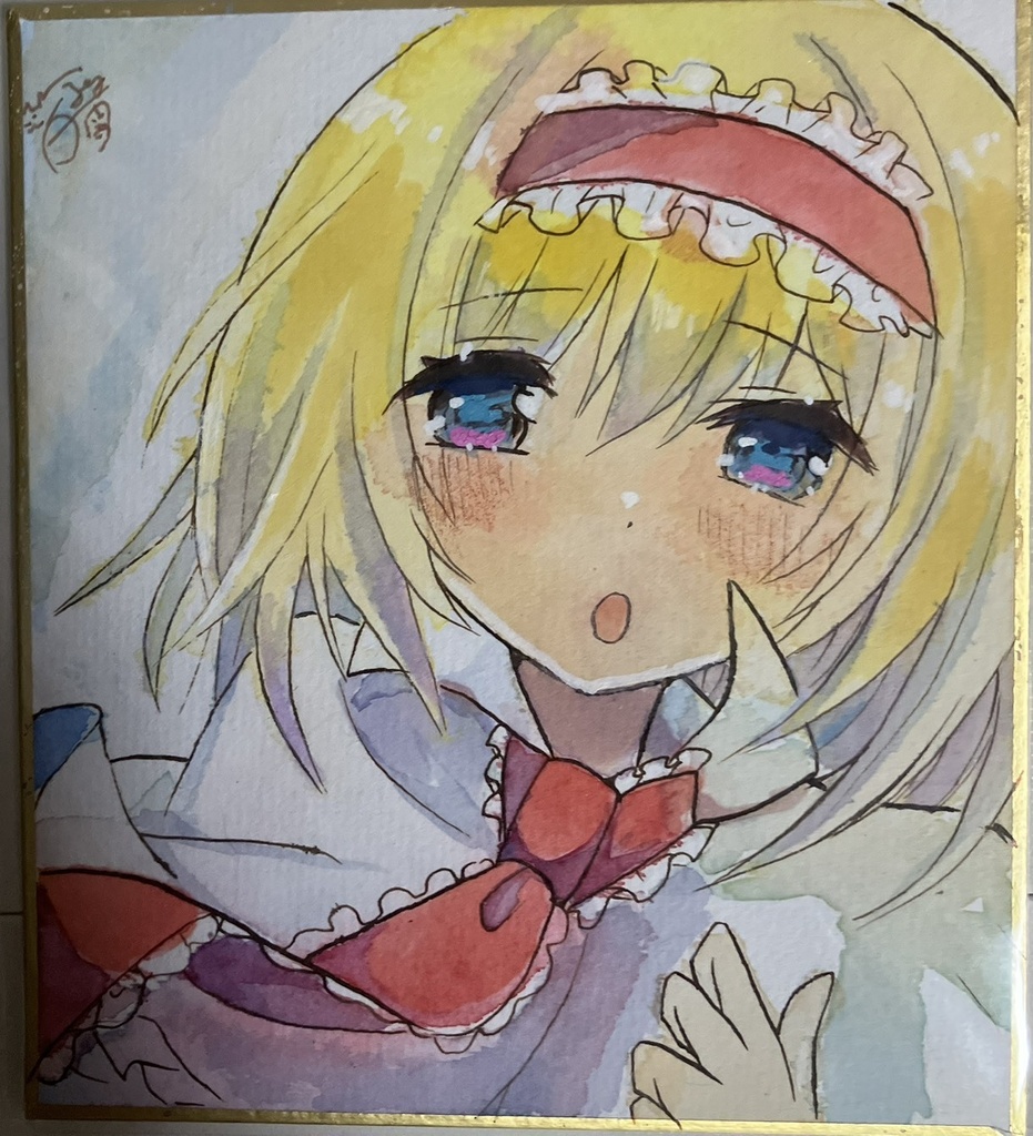 東方project  手書き小色紙 古アリス・マーガドロイド
