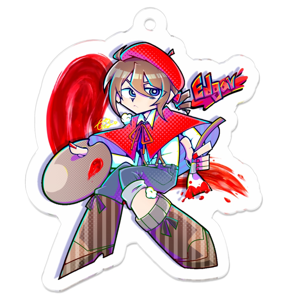 画家アクリルキーホルダー(コーティングなし)