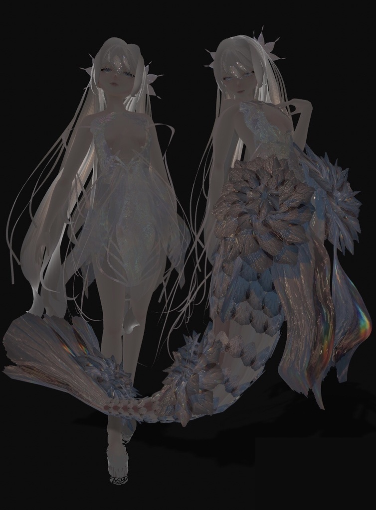 フェル子vrm(人間タイプと人魚タイプ)