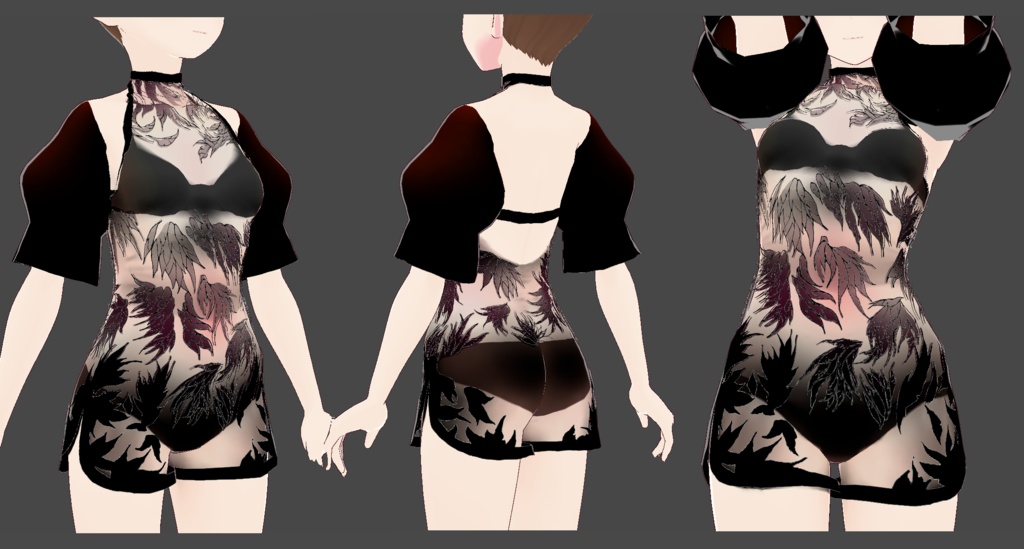 【VRoid衣装】水鳥の水着.vroidcustomitem