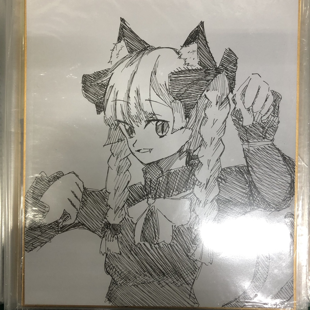 色紙(中)火焔猫燐【一発描き】