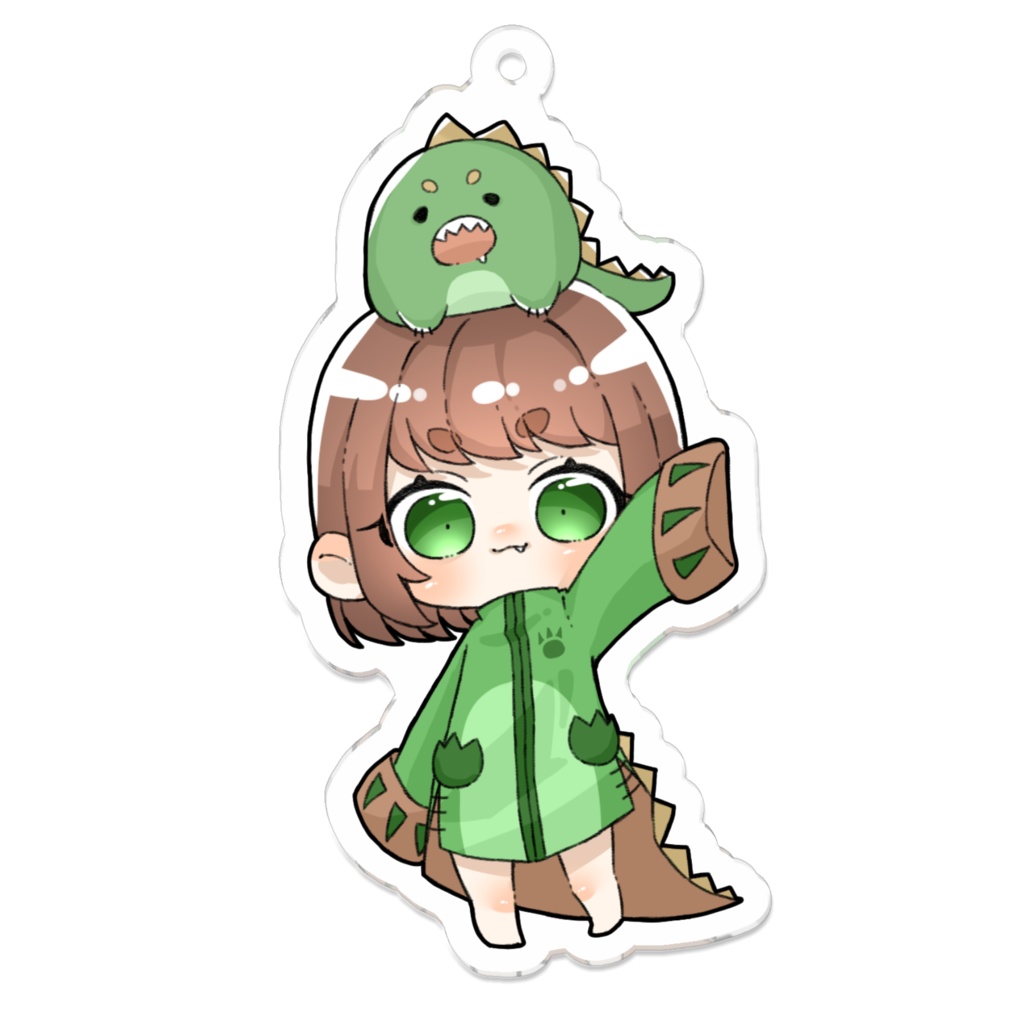🦖代理ちゃんアクリルキーホルダー70×70