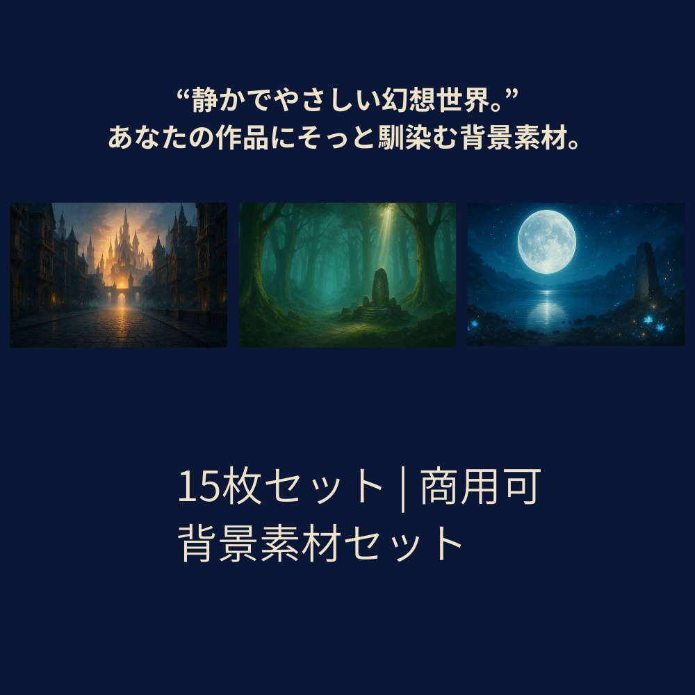 ファンタジー背景素材セット Vol.1 (15枚|商用利用可) Fantasy Background Pack Vol.1