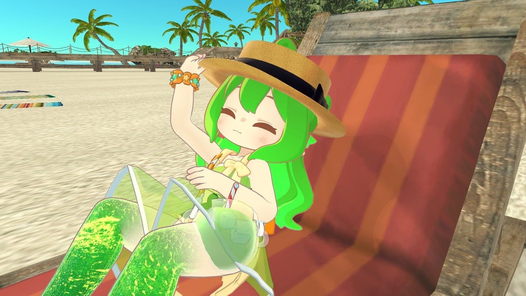 可愛い麦わら帽子とカンカン帽