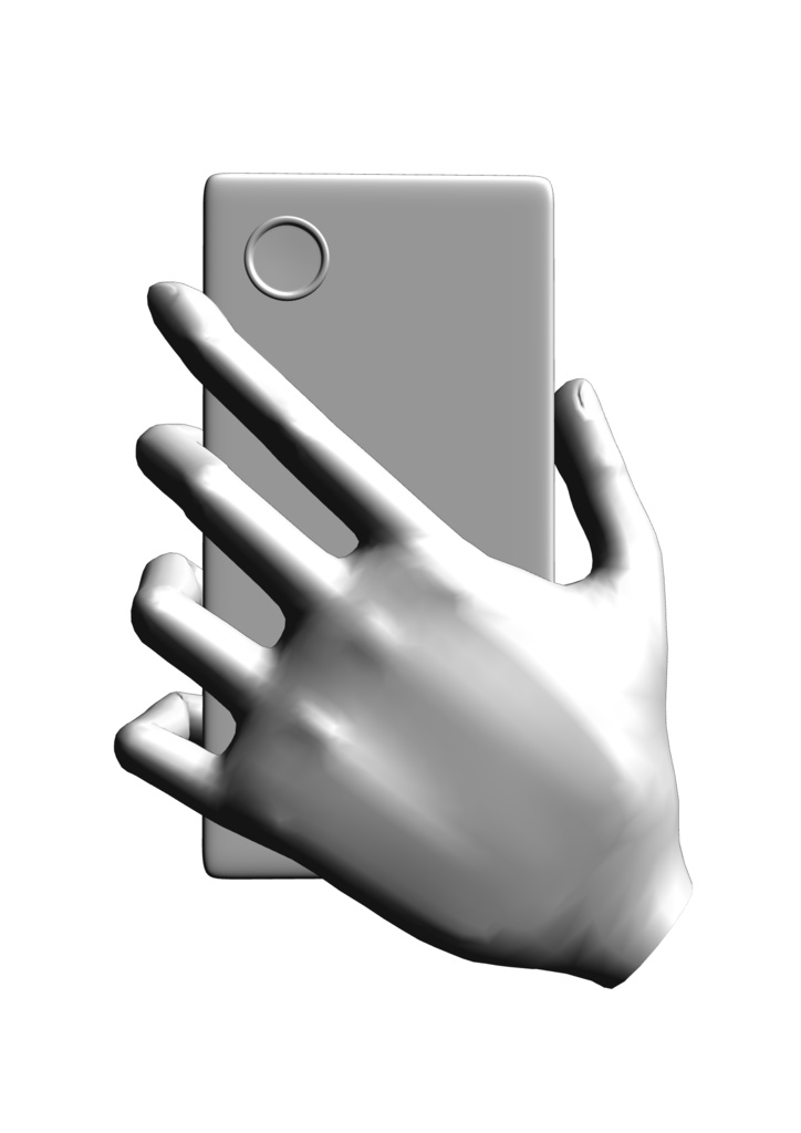 スマホを持つ手 マンガ 3D