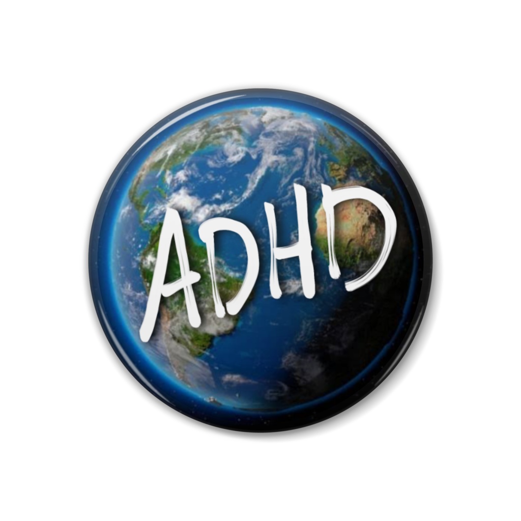 ADHD 地球を救う缶バッジ