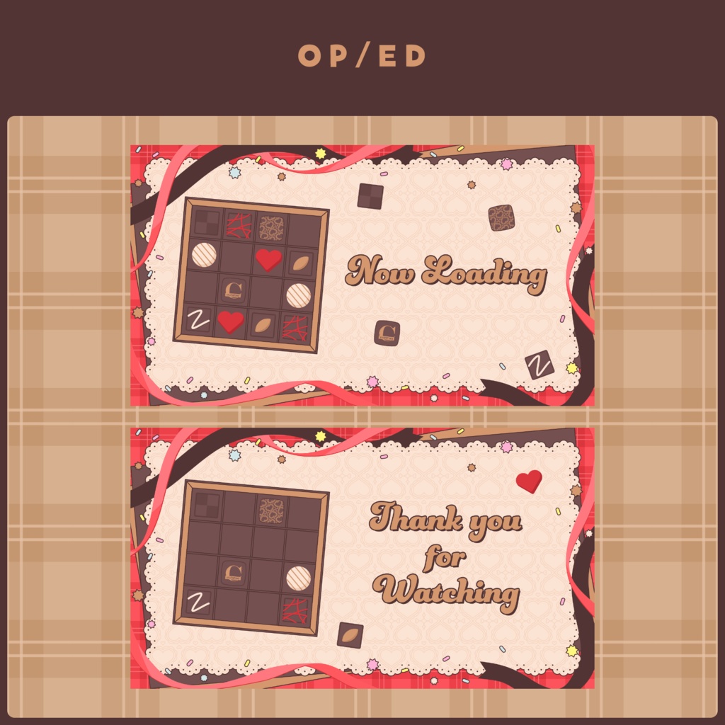 配信画面デザイン/stream overlay:バレンタイン