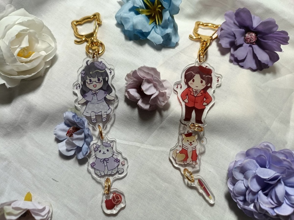 Penpomiana オリジナル 連結アクリルキーホルダー