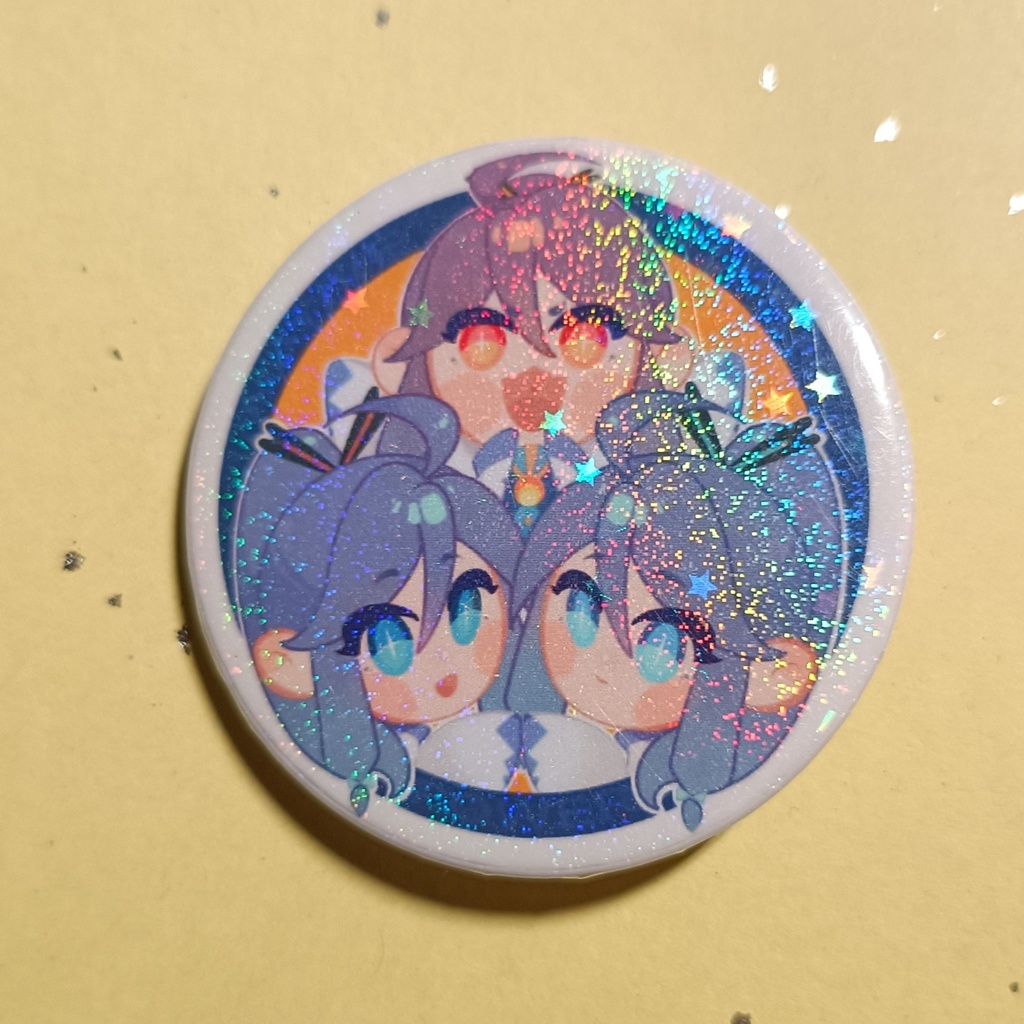 神威がくぽ NPW 星オーロラ缶バッジ