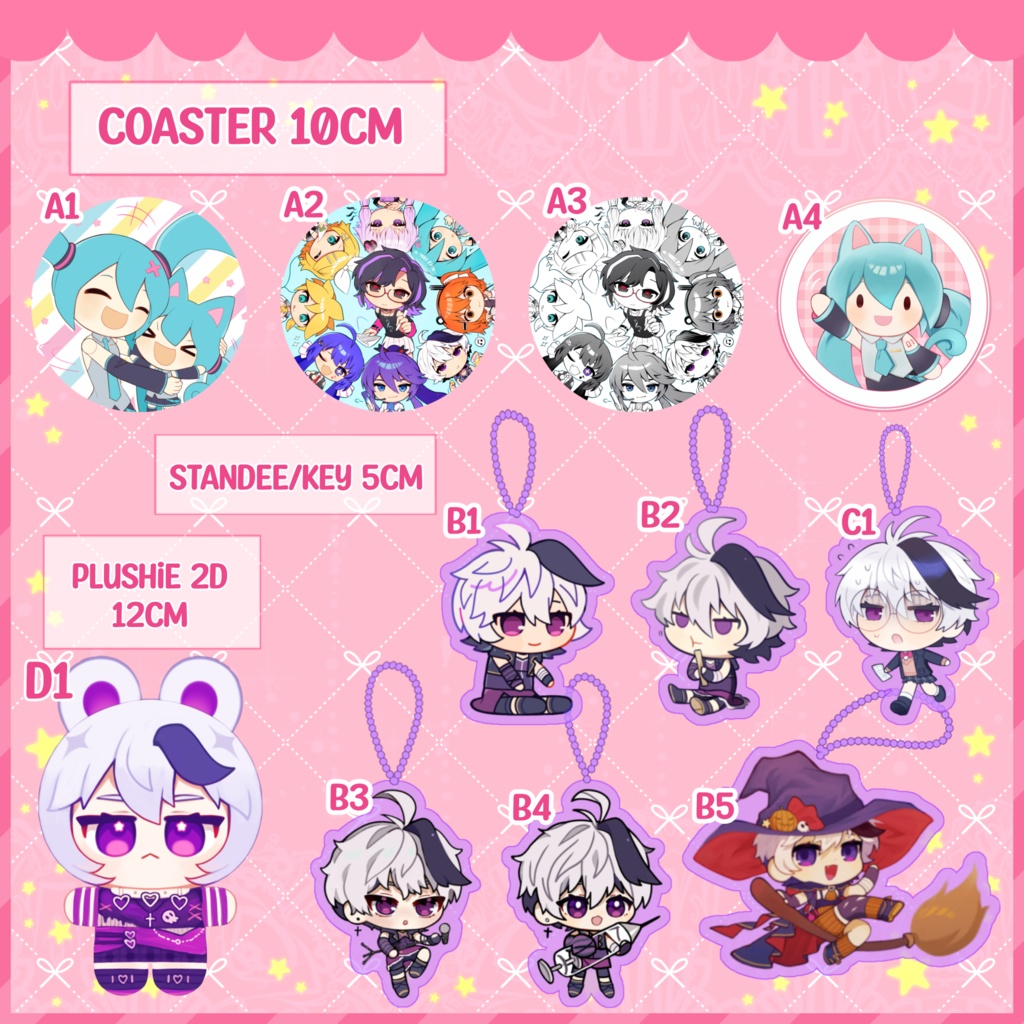 Vflower ぬいぐるみ コースター アクリルスタンド チャーム