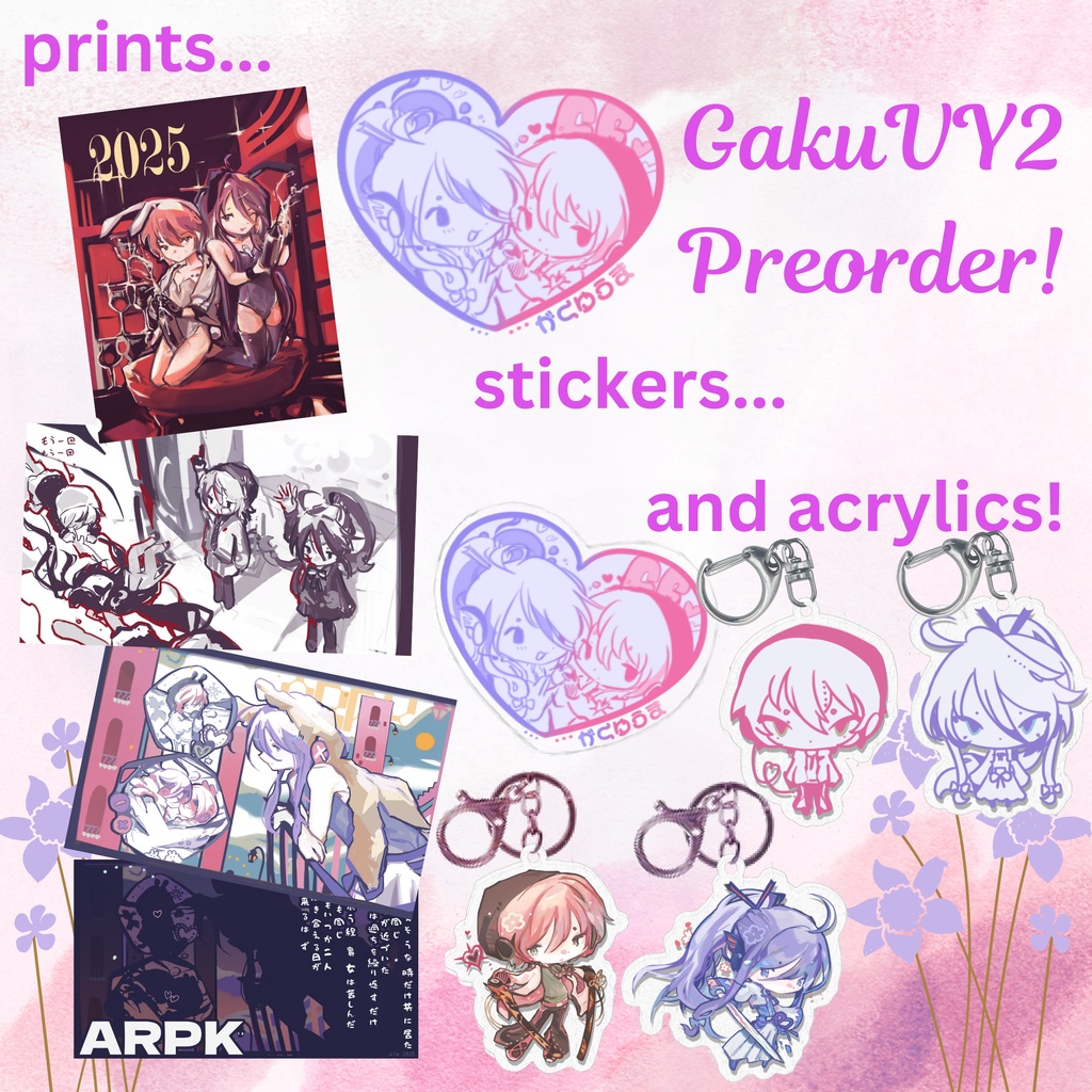 神威がくぽ VY2(66/ロロRoro) グッズコラボ アクリルバッジ アクキー ポスタープリント シール