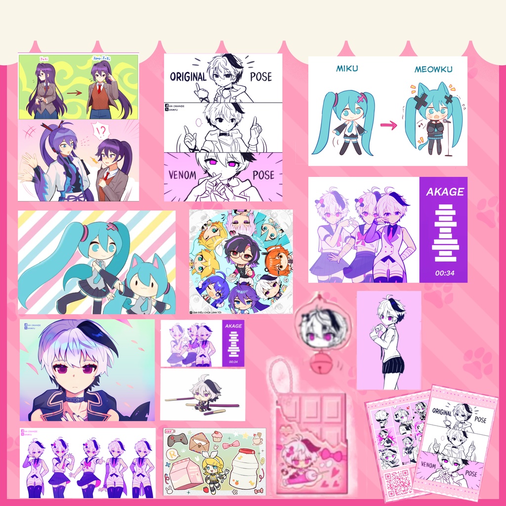 色々な AnMyu 合成音声 コラボグッズ チャーム アクキー ポスター ポスカ カード