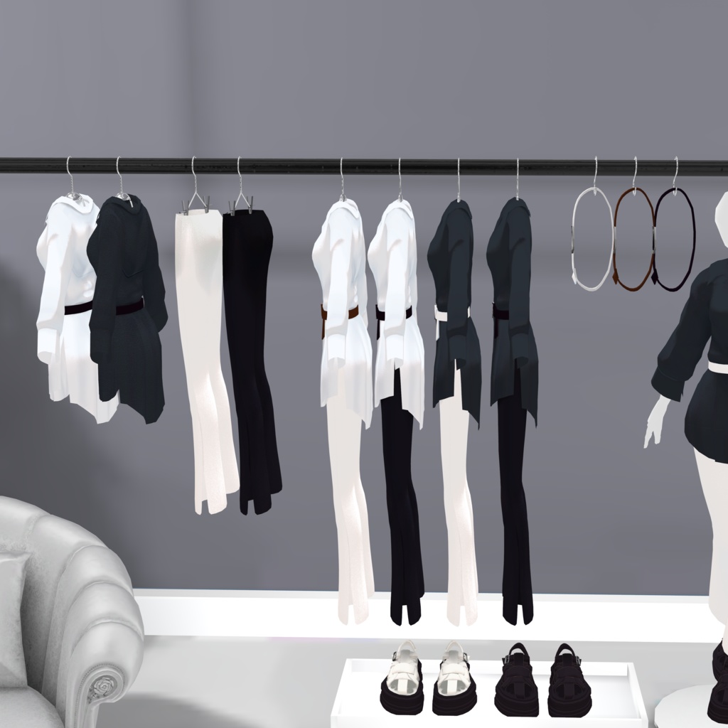 Wire Hanger Set - 3D model