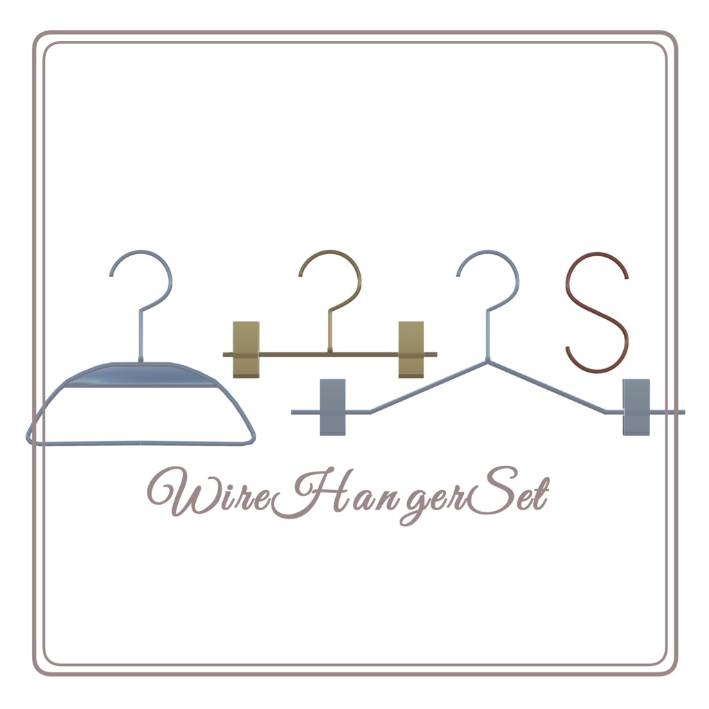Wire Hanger Set - 3D model