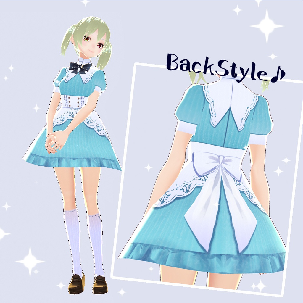 【VRoid】アリス風ワンピーステクスチャ