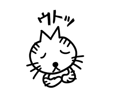 シュール猫ステッカーA(四角背景)|手帳デコ・コラージュ素材・GoodNotes対応