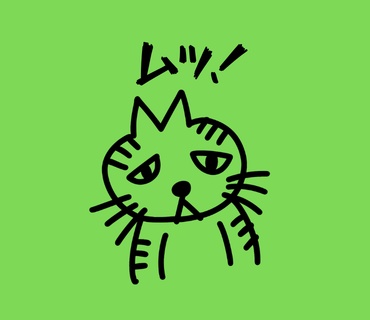 シュール猫ステッカーA(四角背景)|手帳デコ・コラージュ素材・GoodNotes対応