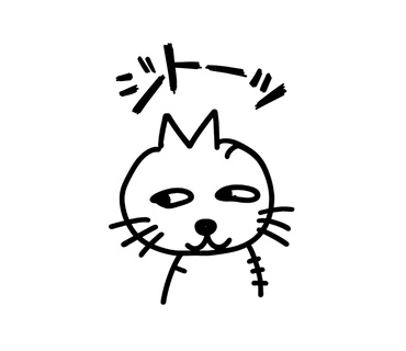 シュール猫ステッカーA(四角背景)|手帳デコ・コラージュ素材・GoodNotes対応