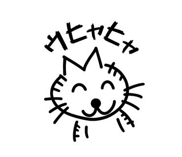 シュール猫ステッカーA(四角背景)|手帳デコ・コラージュ素材・GoodNotes対応