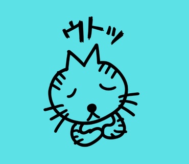 シュール猫ステッカーA(四角背景)|手帳デコ・コラージュ素材・GoodNotes対応