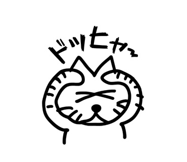 シュール猫ステッカーA(四角背景)|手帳デコ・コラージュ素材・GoodNotes対応