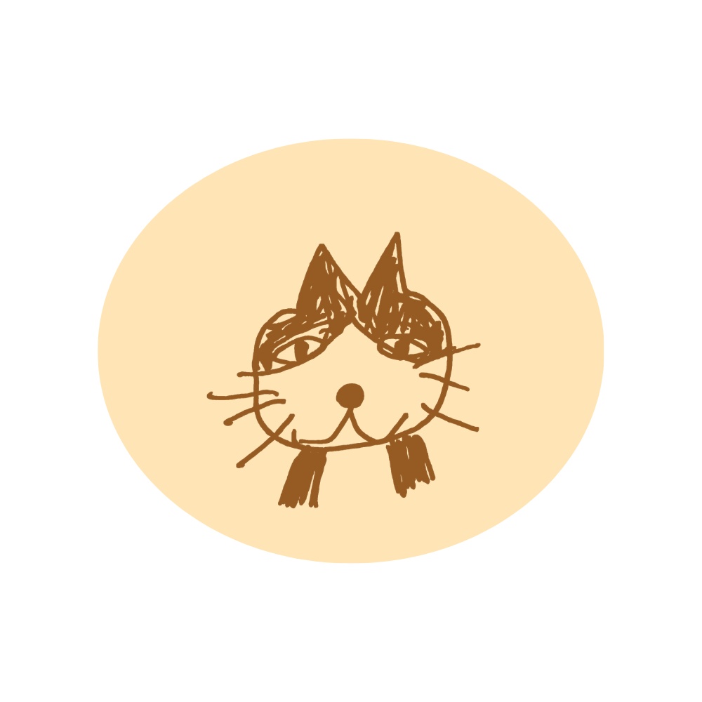シュール猫ステッカーB(丸シール風)/手帳デコ・コラージュ素材・GoodNotes対応