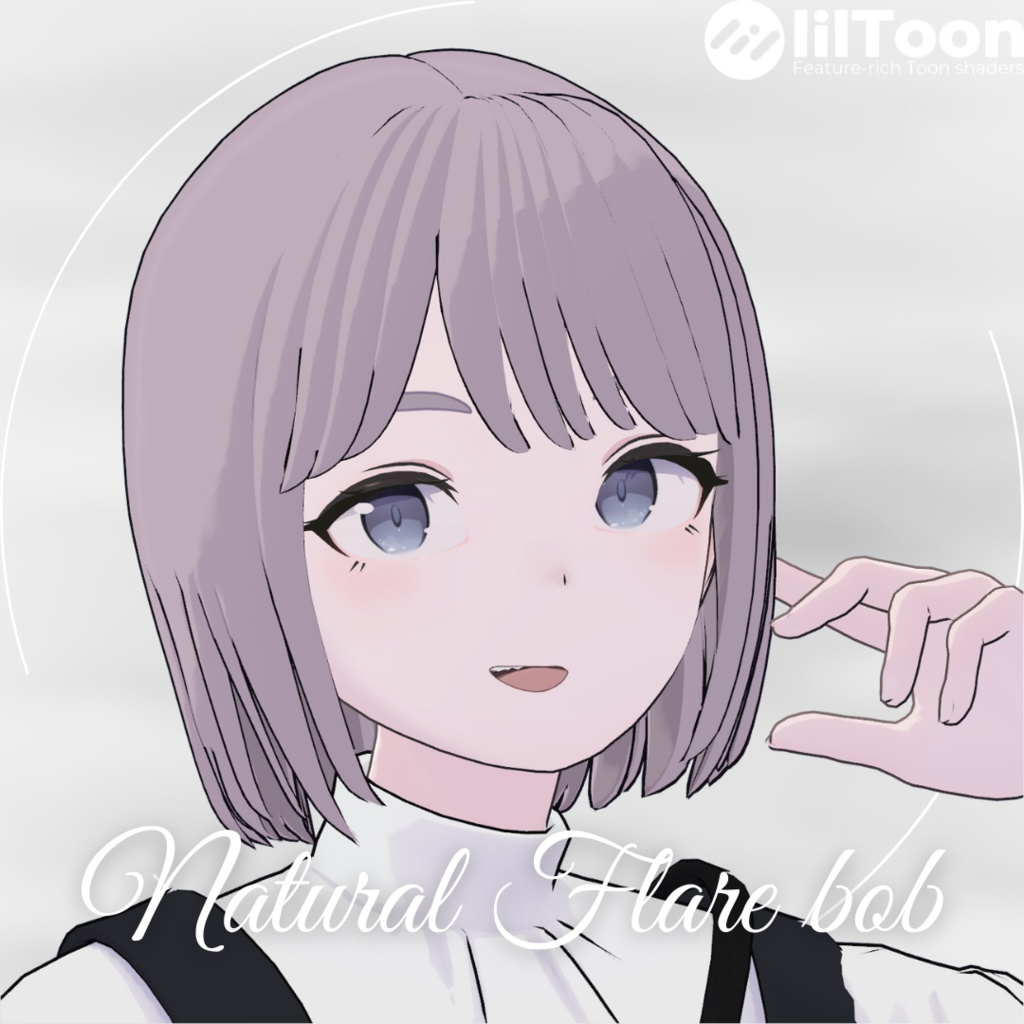 【lapwing対応髪型】Natural Flare bob【3D hairstyle】