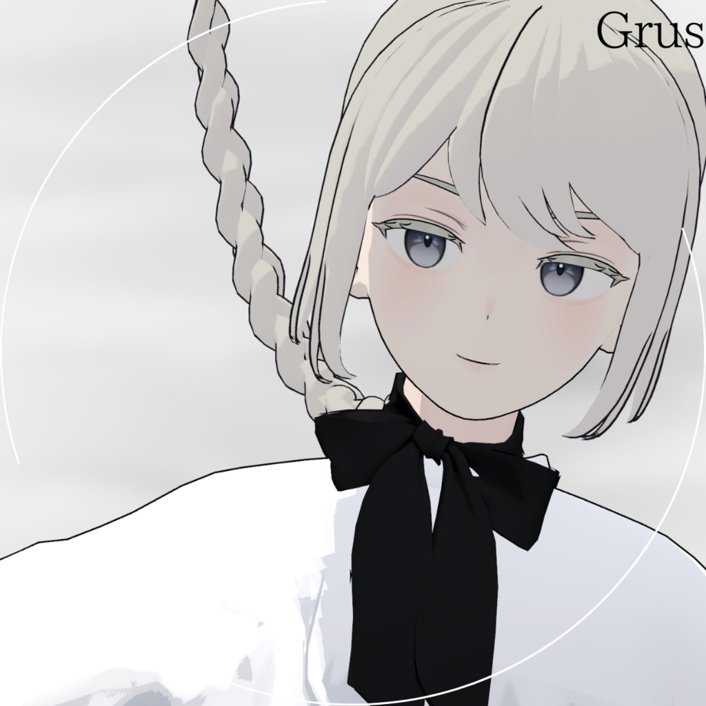 【Lapwing/Grus】One-Line Braid hair【3D hairstyle】