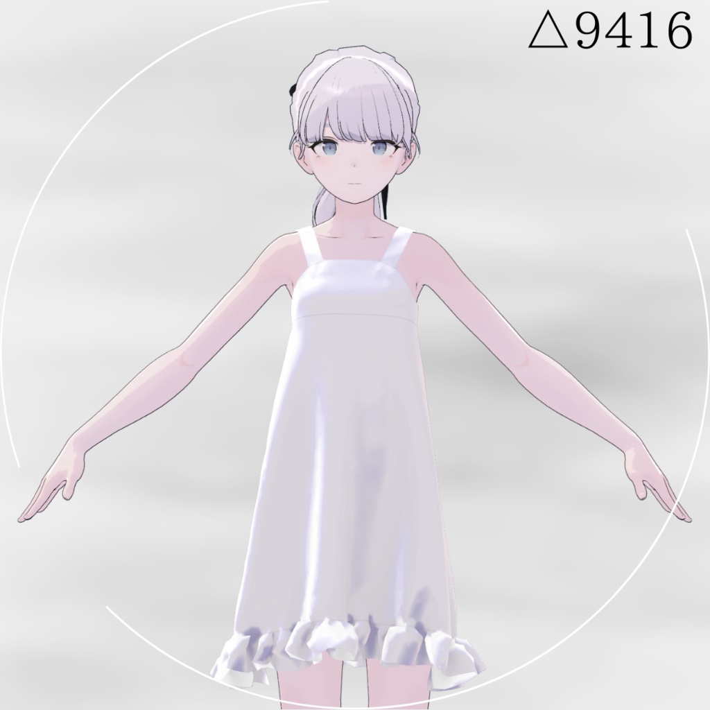 【複数アバター対応】Simple summer dress【3D衣装】