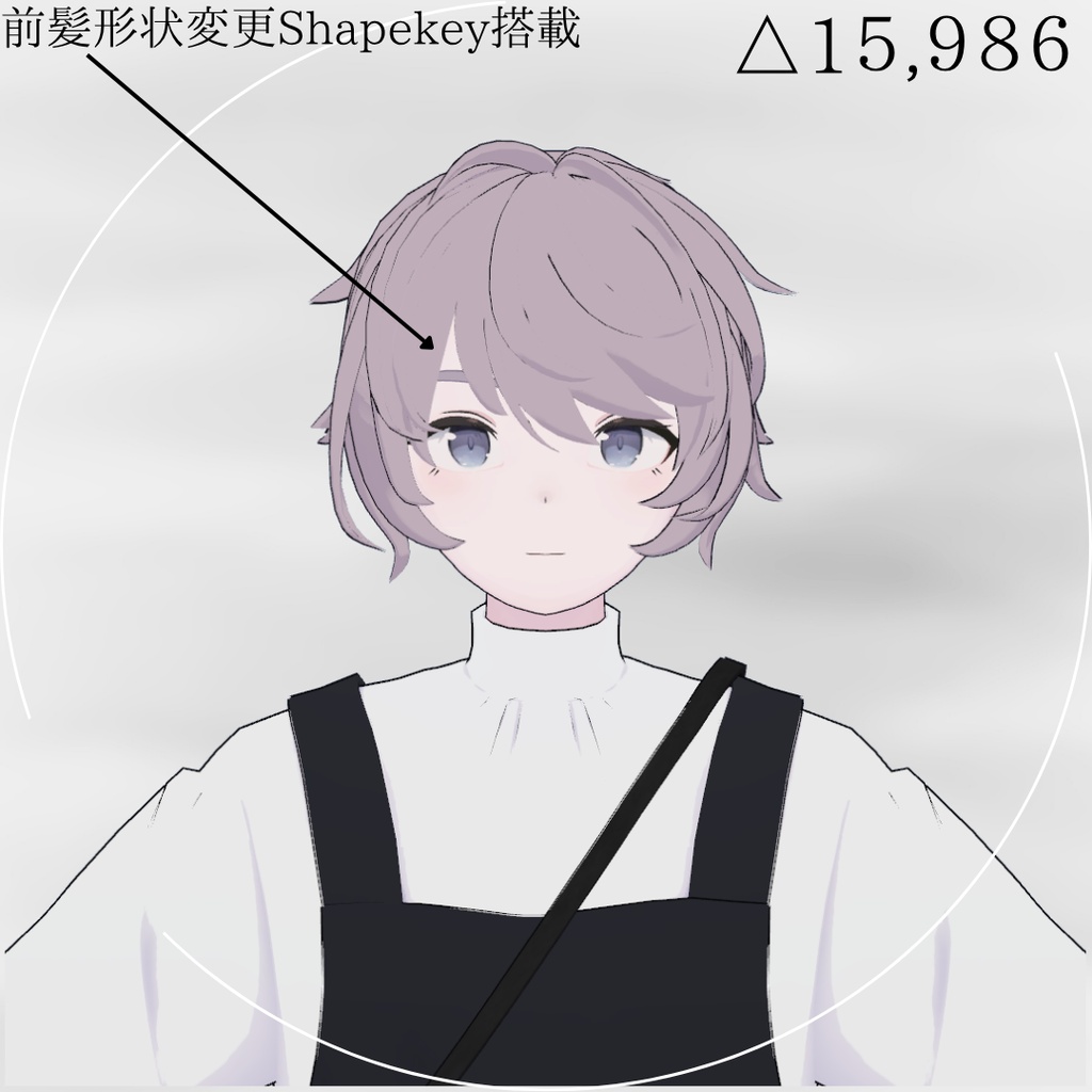 【Lapwing/Grus】Loose Shaggy short hair【3D hairstyle】
