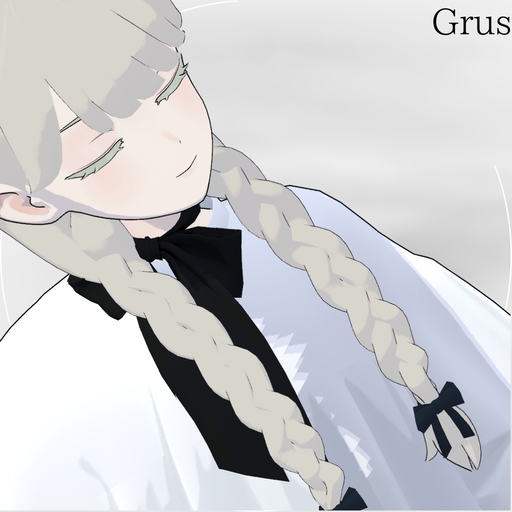 【Lapwing/Grus】Classic Twin Braids【3D hairstyle】