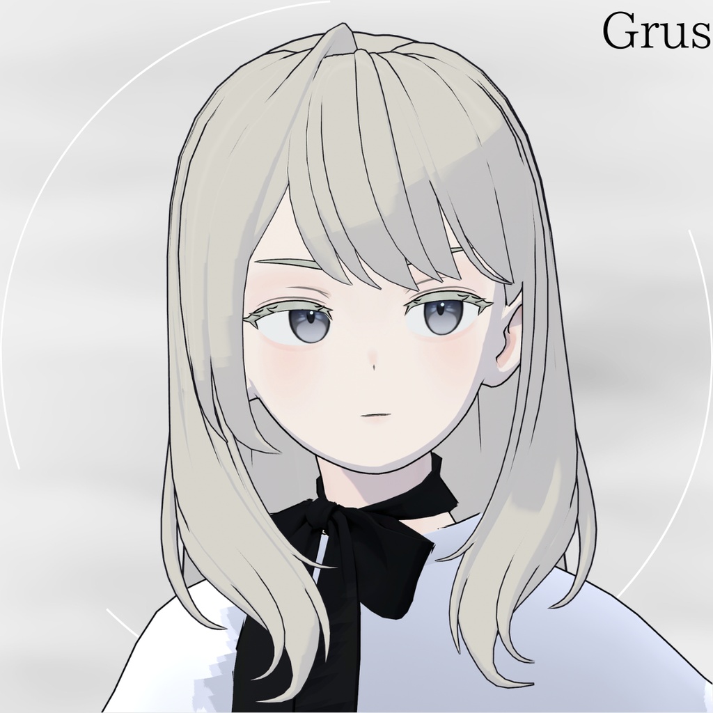 【Lapwing/Grus】Soft Curtain Medium hair【3D hairstyle】