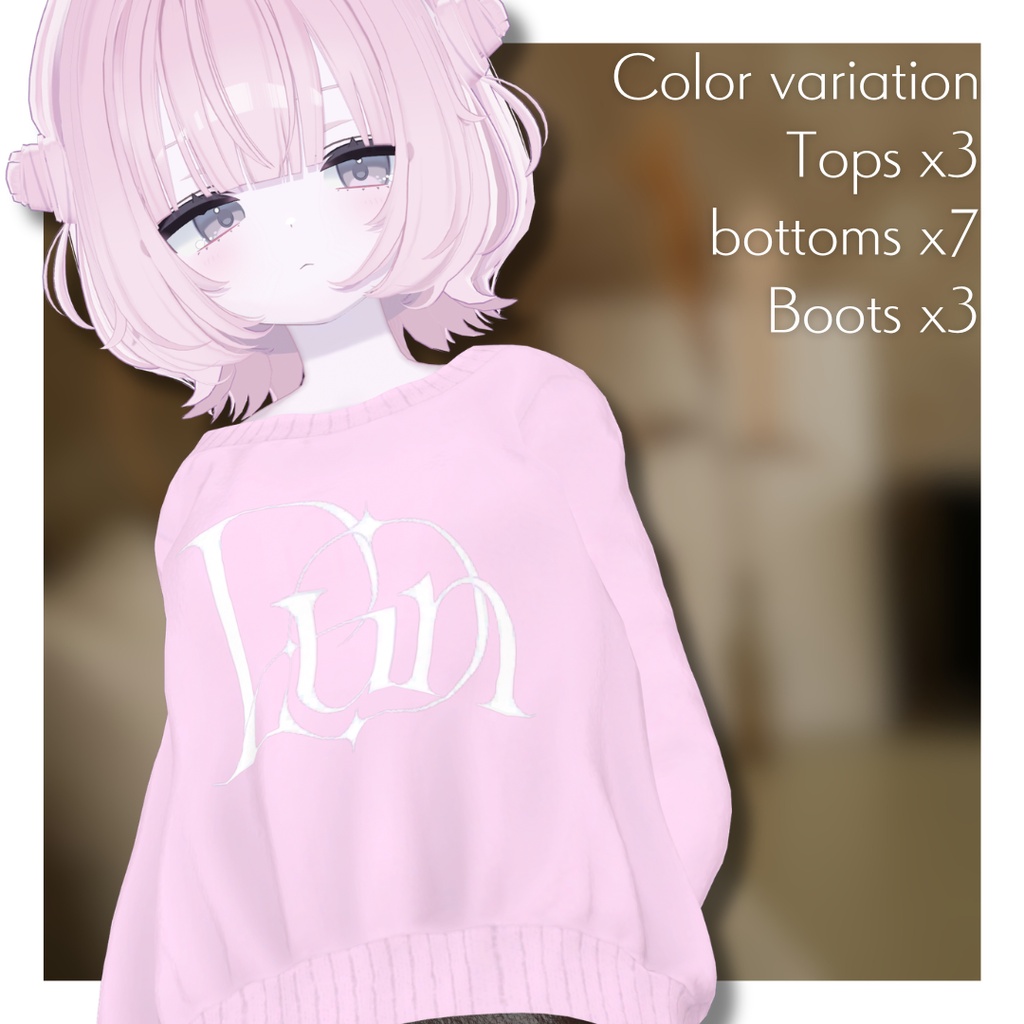 ◯販売開始セール◯【7アバター対応】MELLOW LOOSE FIT【3D衣装】