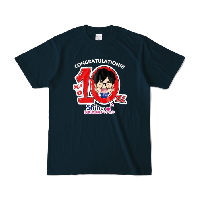 登録者10万人突破記念Tシャツ(黒・濃紺・青・黄色)