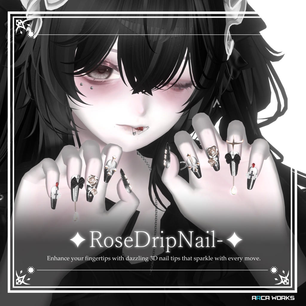 RoseDripNail 3Dネイル(14アバター)